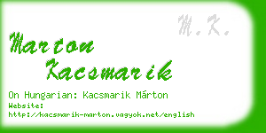 marton kacsmarik business card